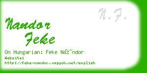 nandor feke business card